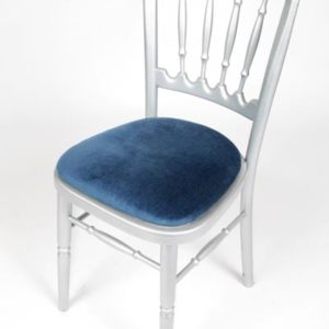 Chair Silver - with Blue Pad